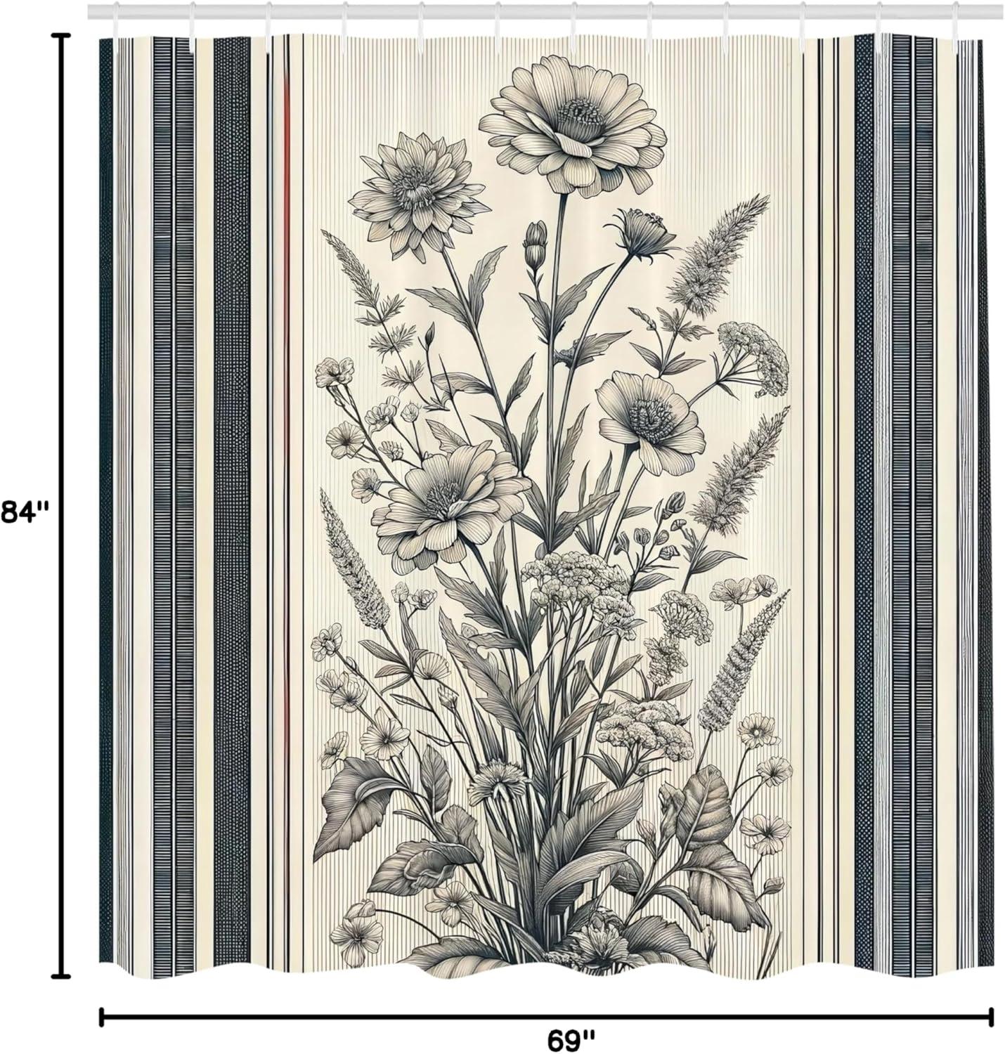 imageAmbesonne Pink Shower Curtain Dreamy Huddle of Carnation Flowers with Gentle Petals on Plain Backdrop Cloth Fabric Bathroom Decor Set with Hooks 69 W x 70 L Dark Sea Green Pale KhakiPale Sage Green Grey