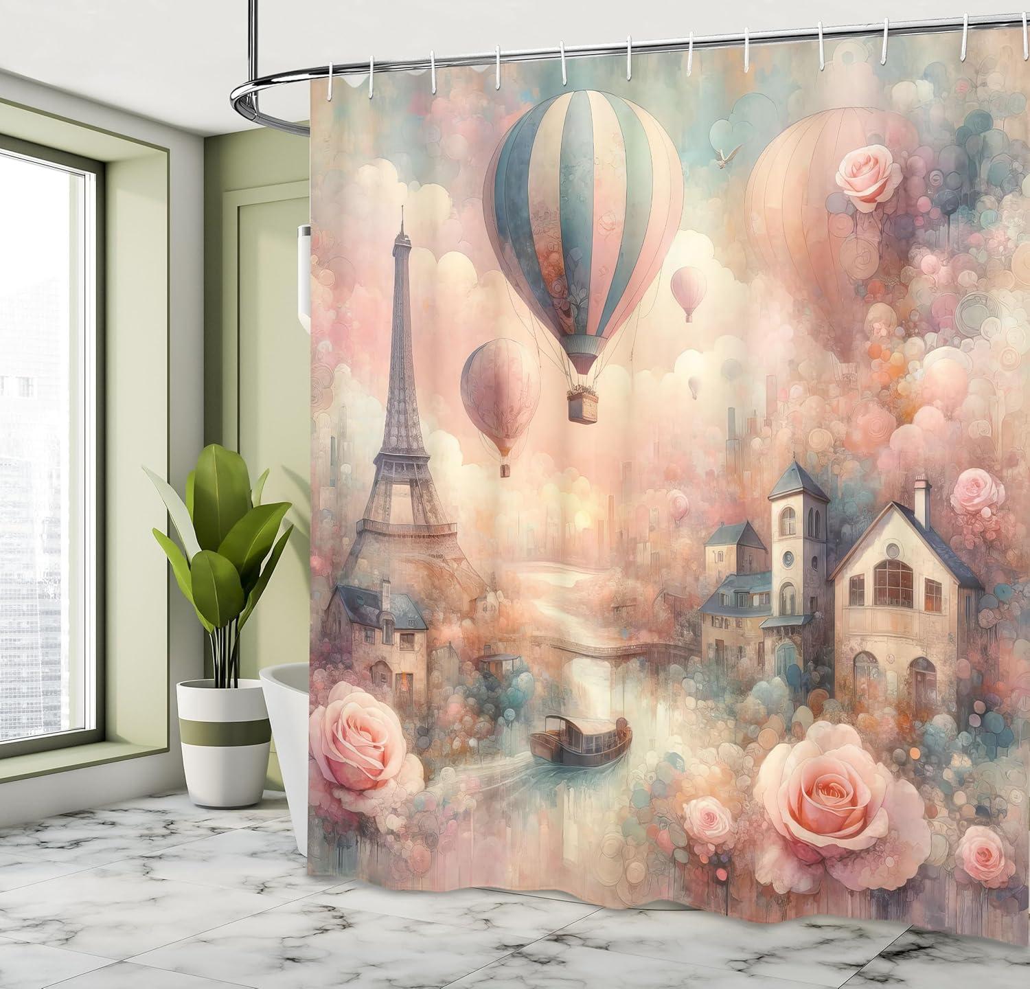 imageAmbesonne Pink Shower Curtain Dreamy Huddle of Carnation Flowers with Gentle Petals on Plain Backdrop Cloth Fabric Bathroom Decor Set with Hooks 69 W x 70 L Dark Sea Green Pale KhakiRose Pale Seafoam Ecru