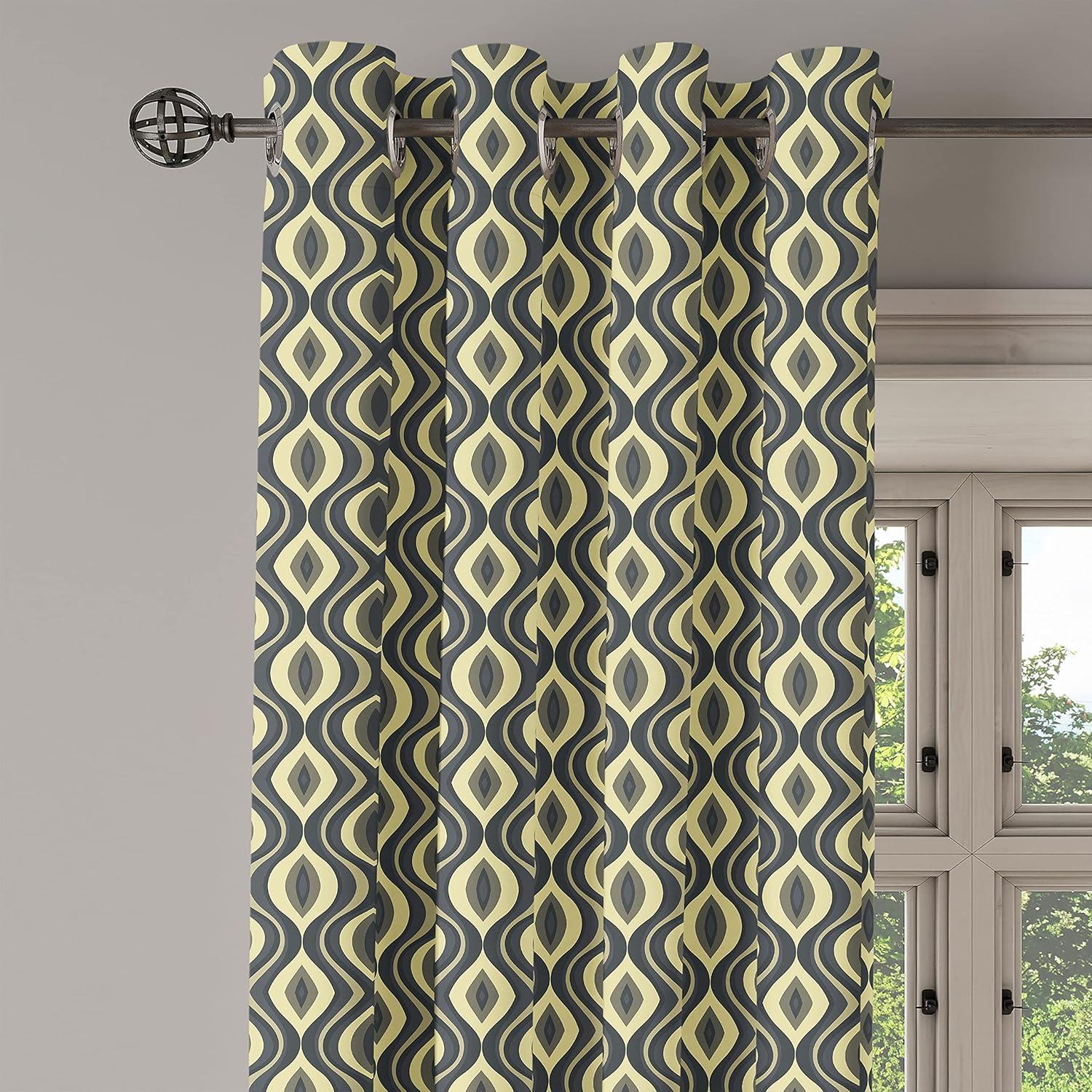 imageAmbesonne Rose Grommet Curtain Shades of Pink Gentle Seasonal Flora Romance Love Theme Valentines Day Inspired Design Decorative 2Panel Window Drapes for Bedroom Living Room 50 x 72 PinkCharcoal Grey Yellow