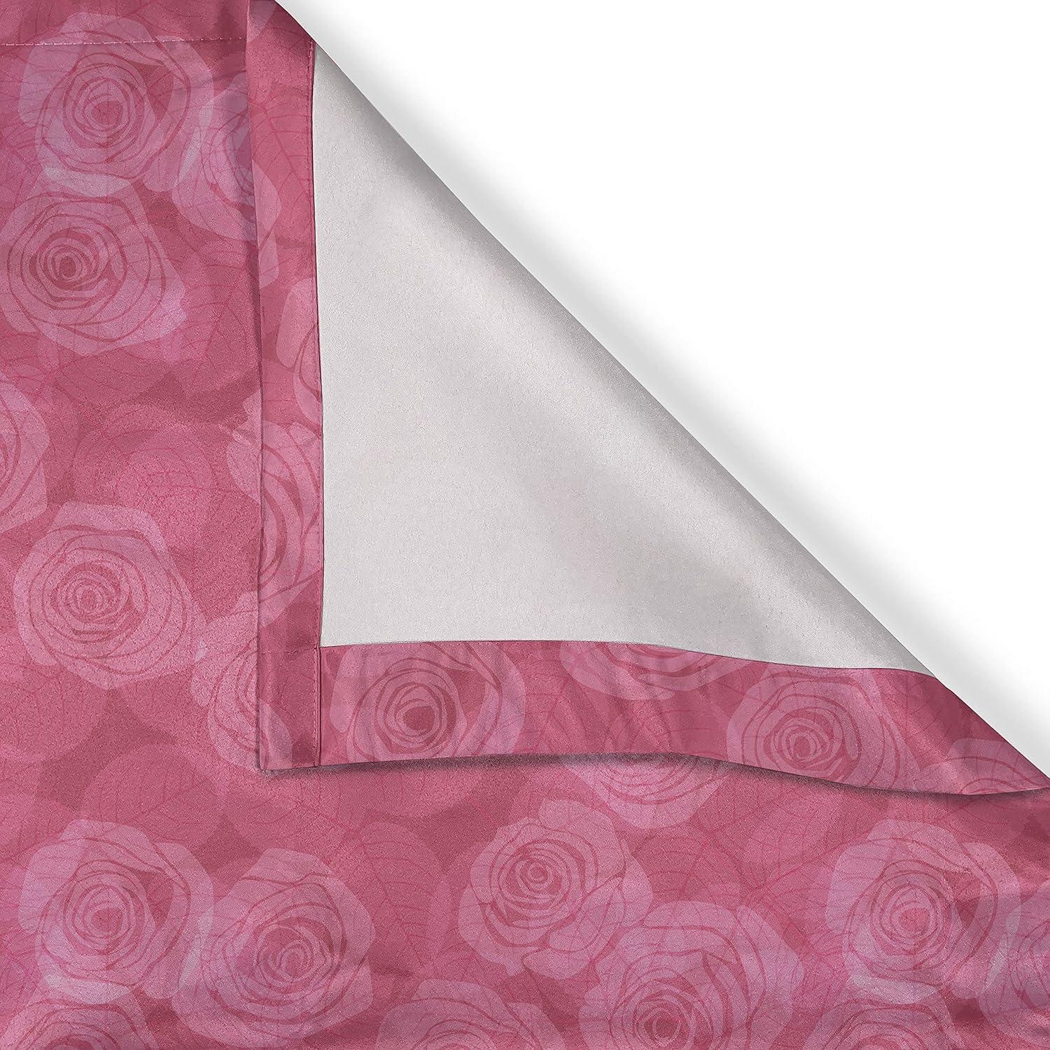 imageAmbesonne Rose Grommet Curtain Shades of Pink Gentle Seasonal Flora Romance Love Theme Valentines Day Inspired Design Decorative 2Panel Window Drapes for Bedroom Living Room 50 x 72 PinkPink