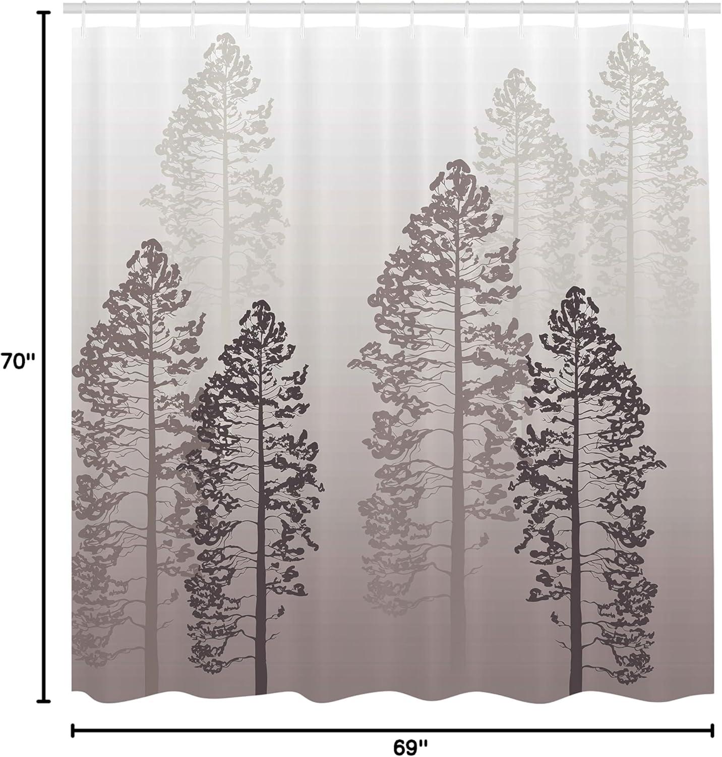 imageAmbesonne Tan Shower Curtain Romantic Boho Nostalgic Minimalistic Monochromatic Wild Flowers Painting Print Cloth Fabric Bathroom Decor Set with Hooks 69 W x 75 L Ecru Sepia AlmondWarm Taupe Umber