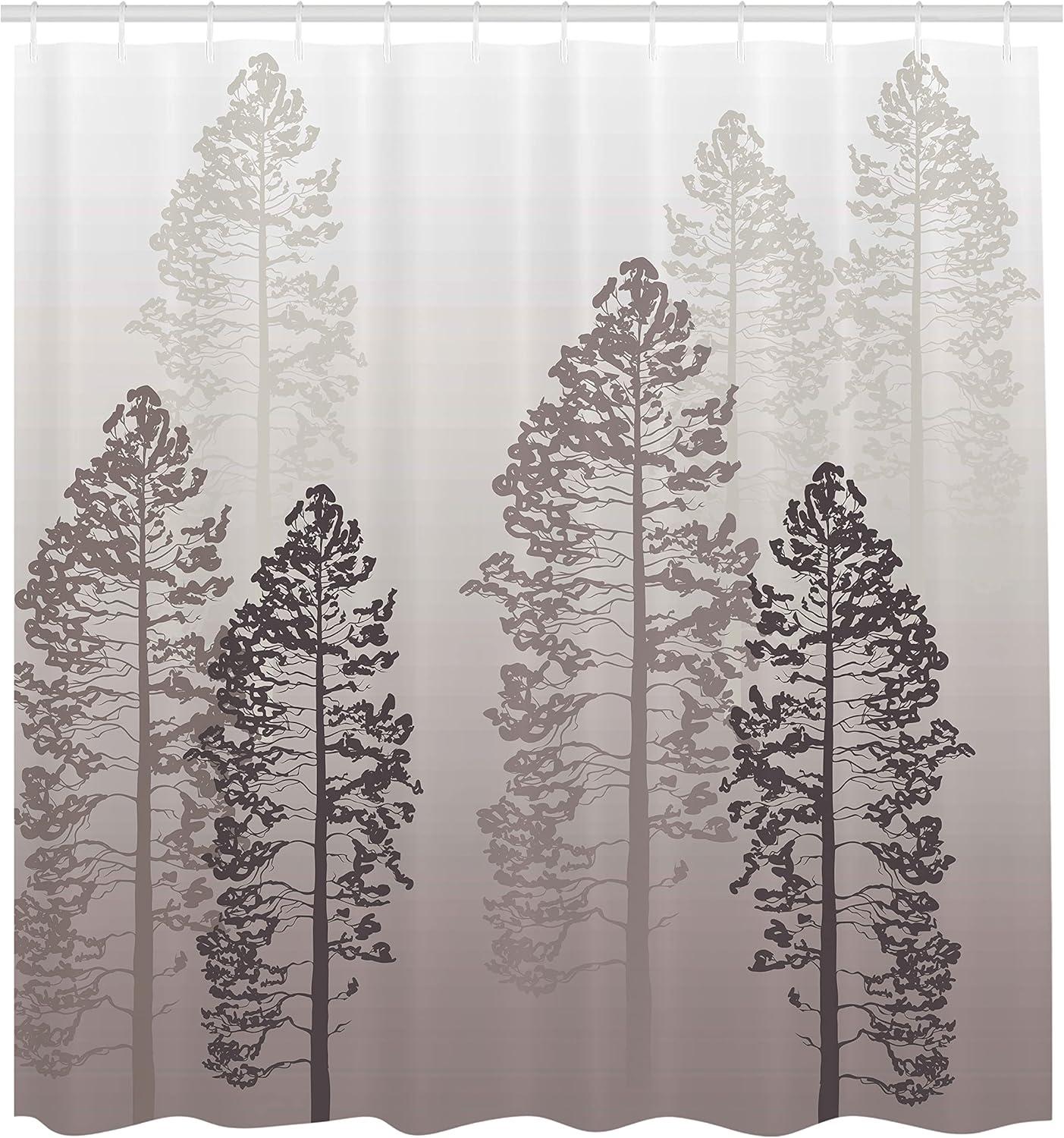 imageAmbesonne Tan Shower Curtain Romantic Boho Nostalgic Minimalistic Monochromatic Wild Flowers Painting Print Cloth Fabric Bathroom Decor Set with Hooks 69 W x 75 L Ecru Sepia AlmondWarm Taupe Umber