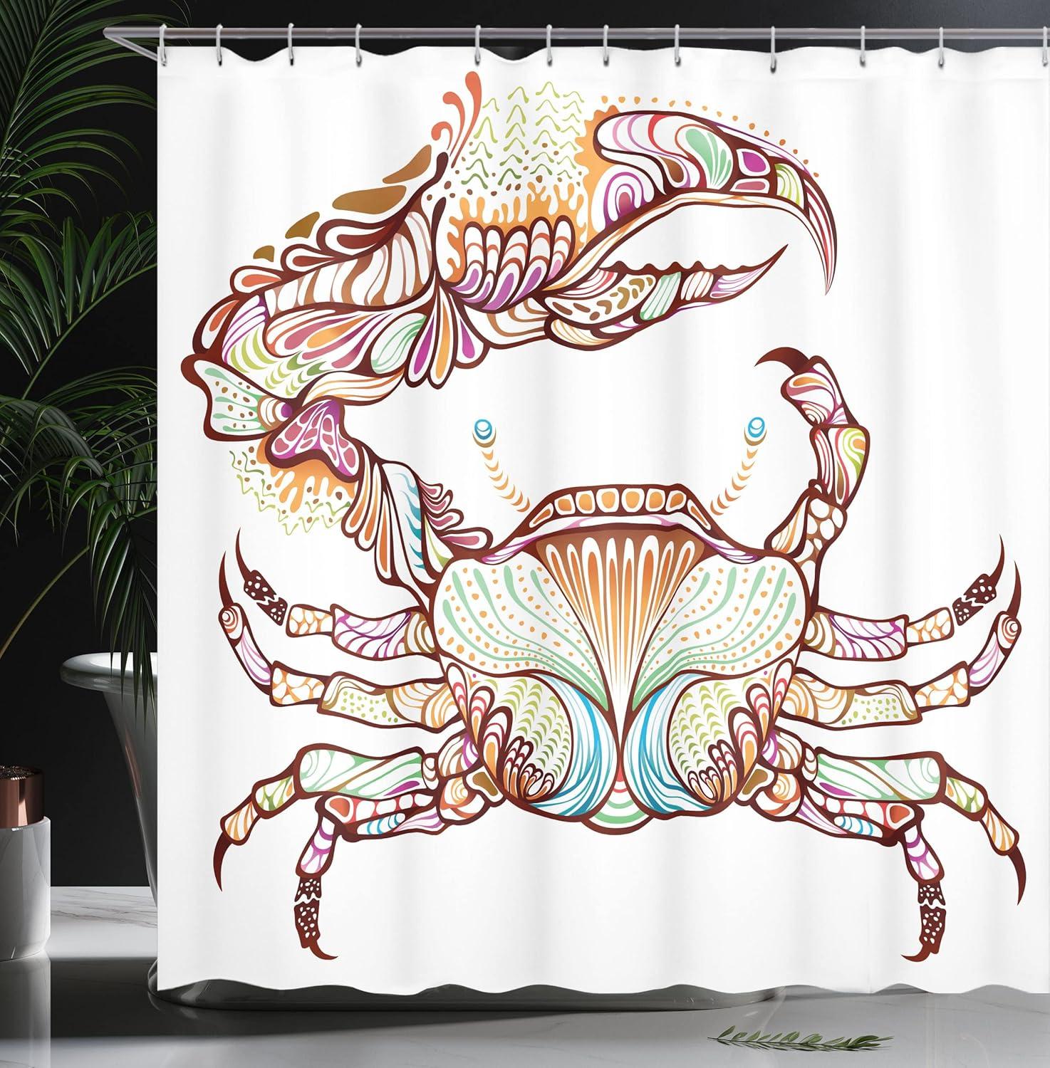 imageAmbesonne Vintage Shower Curtain Floral Theme Hand Drawn Romantic Flowers and Leaves Illustration Cloth Fabric Bathroom Decor Set with Hooks 69 W x 75 L Pink CreamChestnut Brown