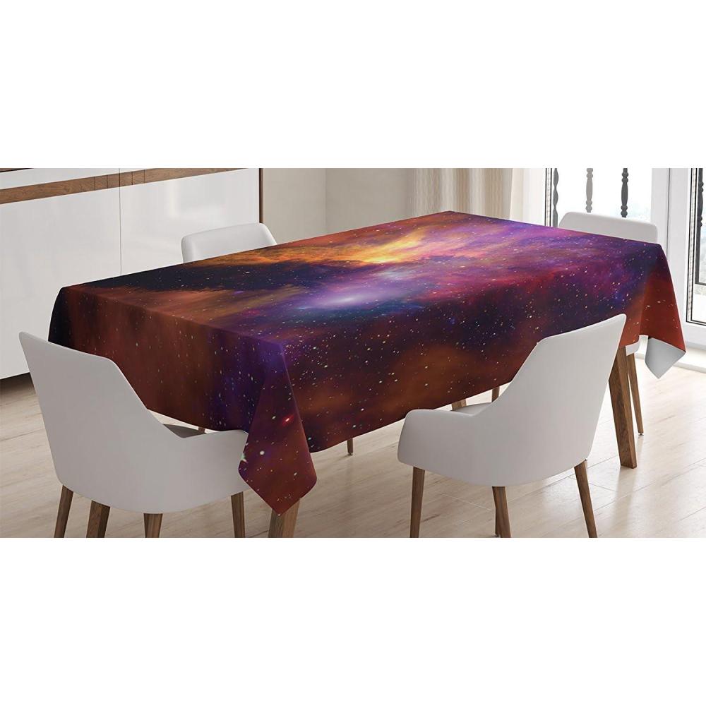 imageAmbesonne Love Tablecloth Hearts Pattern in Modern Style Valentines Day Ornate Happiness Warm Feelings Rectangular Table Cover for Dining Room Kitchen Decor 60 X 84 White RubyOrange Purple
