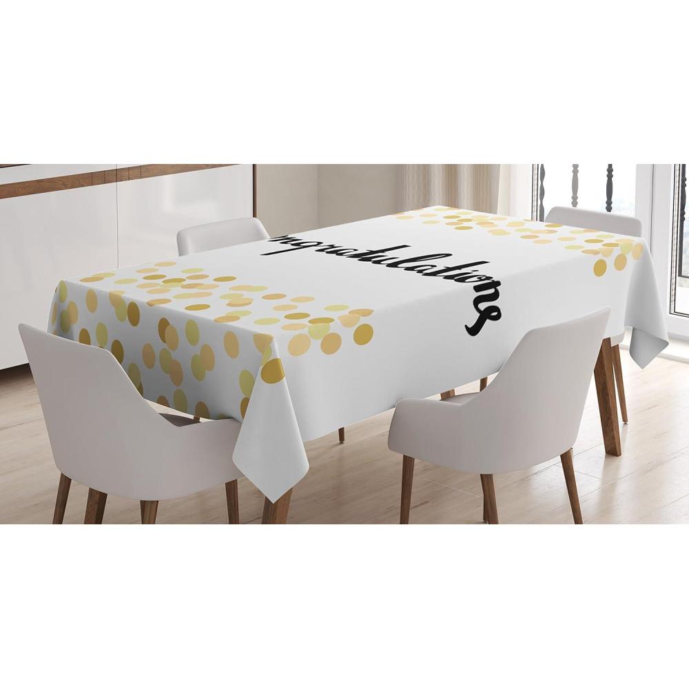 imageAmbesonne Love Tablecloth Hearts Pattern in Modern Style Valentines Day Ornate Happiness Warm Feelings Rectangular Table Cover for Dining Room Kitchen Decor 60 X 84 White RubyBrown Black