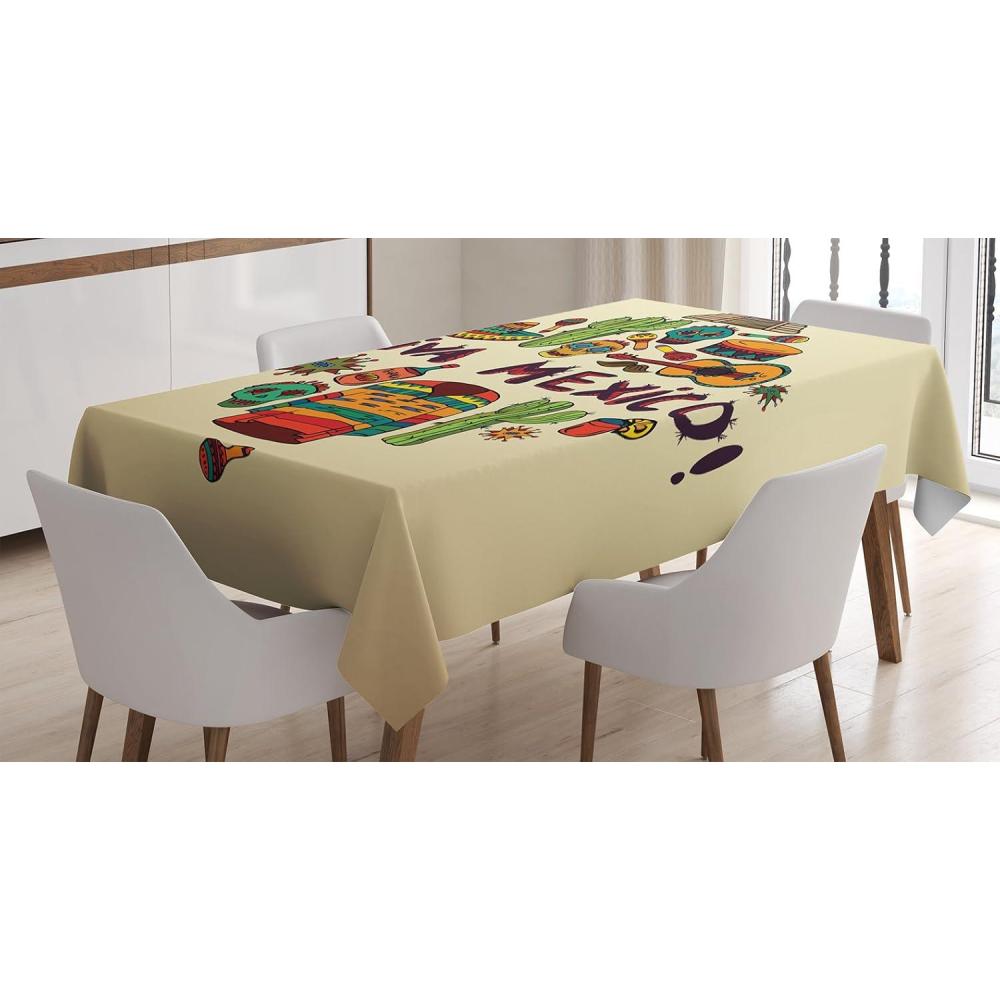 imageAmbesonne Love Tablecloth Hearts Pattern in Modern Style Valentines Day Ornate Happiness Warm Feelings Rectangular Table Cover for Dining Room Kitchen Decor 60 X 84 White RubyCream