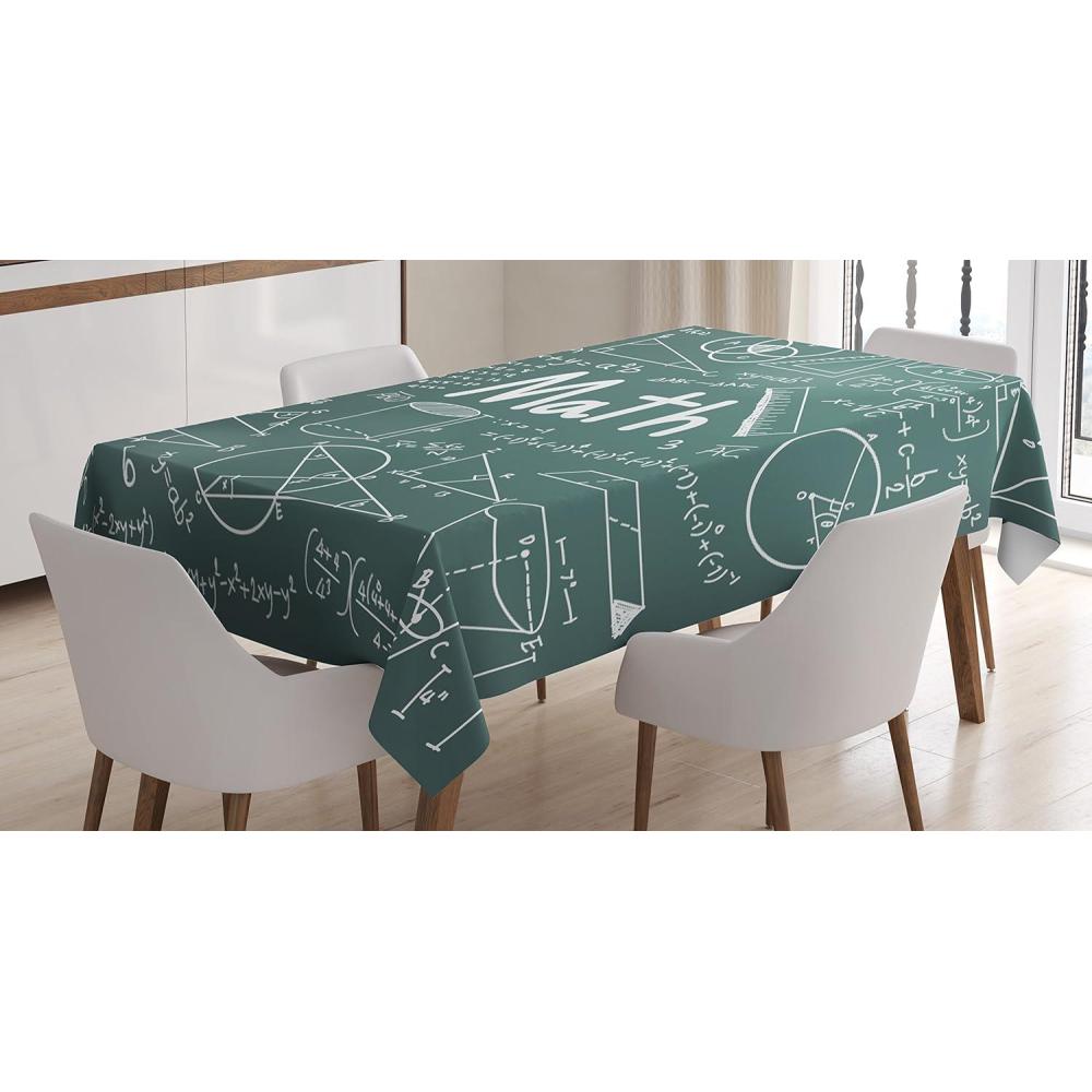 imageAmbesonne Love Tablecloth Hearts Pattern in Modern Style Valentines Day Ornate Happiness Warm Feelings Rectangular Table Cover for Dining Room Kitchen Decor 60 X 84 White RubyWhite Teal