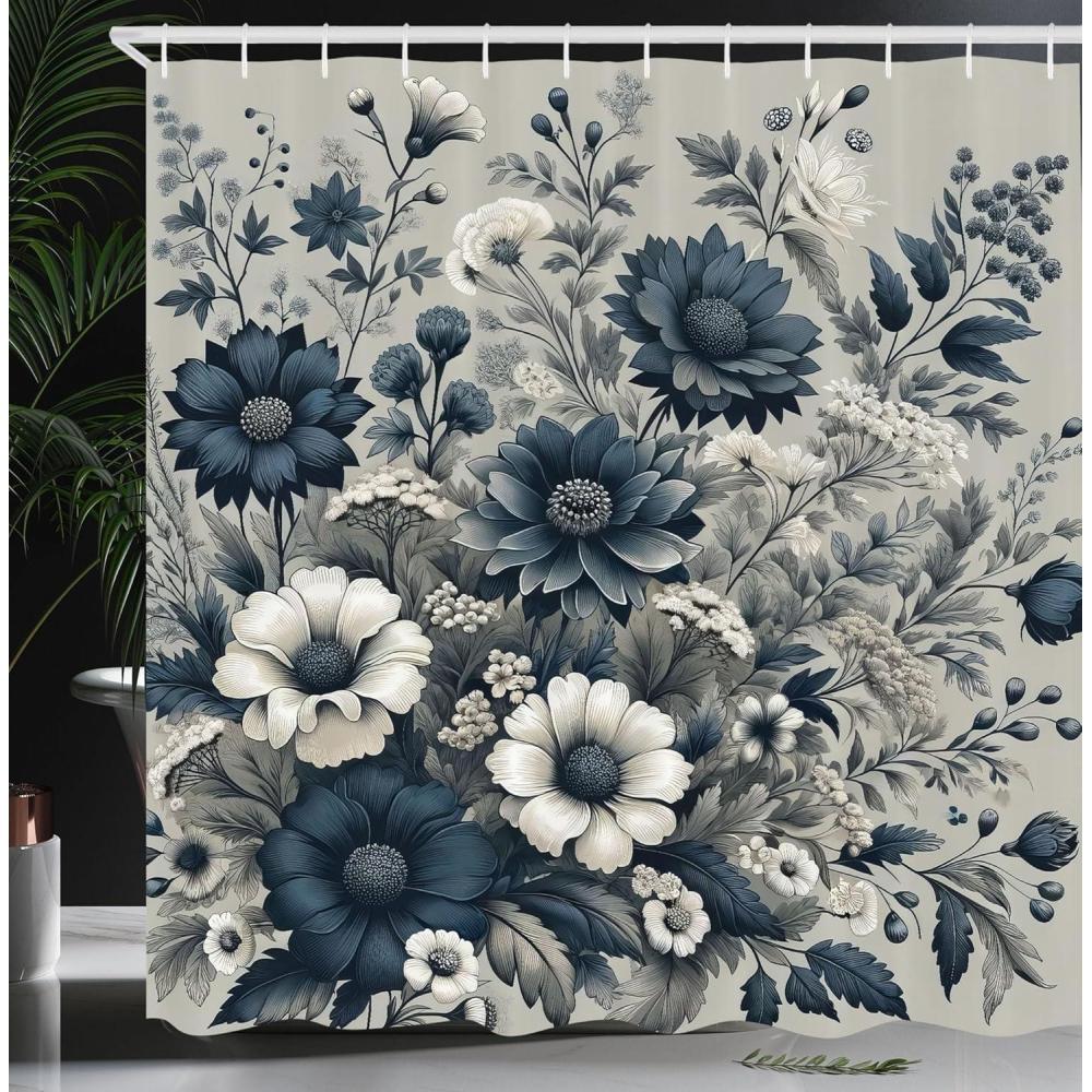 imageAmbesonne Pink Shower Curtain Dreamy Huddle of Carnation Flowers with Gentle Petals on Plain Backdrop Cloth Fabric Bathroom Decor Set with Hooks 69 W x 70 L Dark Sea Green Pale KhakiDark Petrol