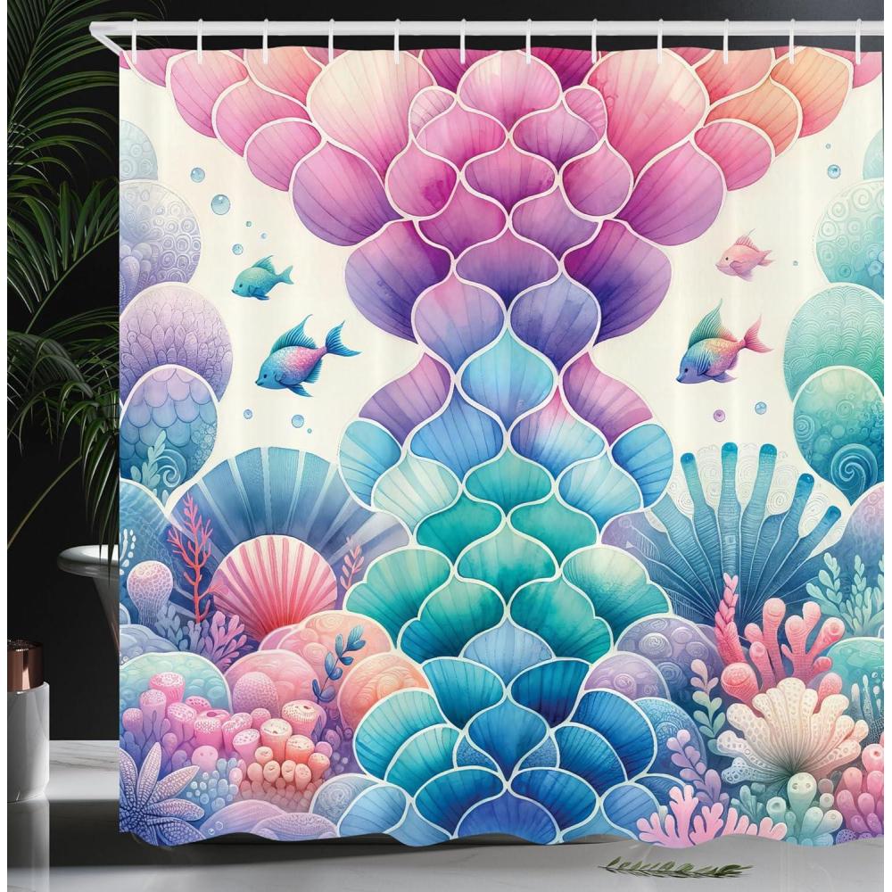 imageAmbesonne Pink Shower Curtain Dreamy Huddle of Carnation Flowers with Gentle Petals on Plain Backdrop Cloth Fabric Bathroom Decor Set with Hooks 69 W x 70 L Dark Sea Green Pale KhakiPink Blue Purple