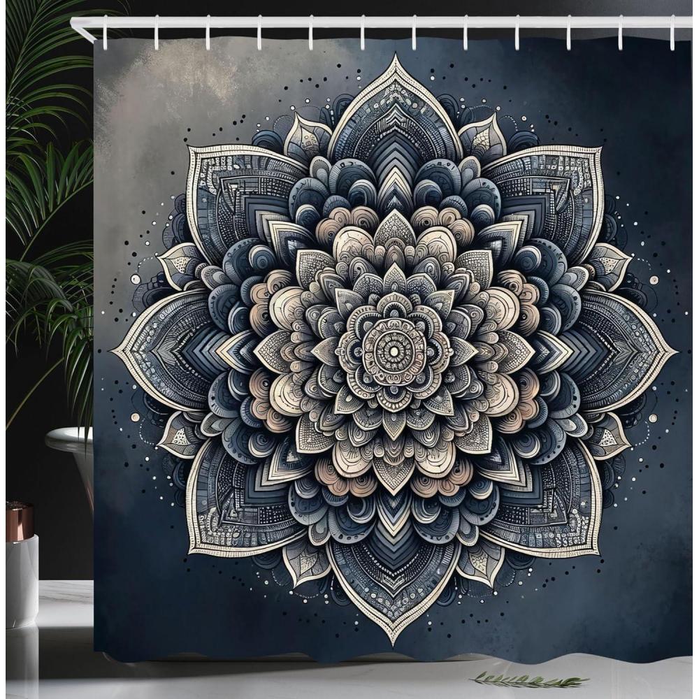 imageAmbesonne Pink Shower Curtain Dreamy Huddle of Carnation Flowers with Gentle Petals on Plain Backdrop Cloth Fabric Bathroom Decor Set with Hooks 69 W x 70 L Dark Sea Green Pale KhakiNight Blue Dimgray Ecru