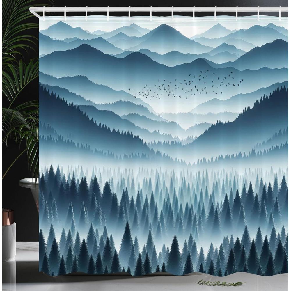 imageAmbesonne Pink Shower Curtain Dreamy Huddle of Carnation Flowers with Gentle Petals on Plain Backdrop Cloth Fabric Bathroom Decor Set with Hooks 69 W x 70 L Dark Sea Green Pale KhakiSlate Blue