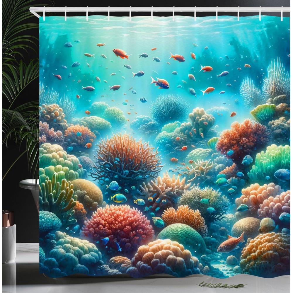 imageAmbesonne Pink Shower Curtain Dreamy Huddle of Carnation Flowers with Gentle Petals on Plain Backdrop Cloth Fabric Bathroom Decor Set with Hooks 69 W x 70 L Dark Sea Green Pale KhakiTurquoise Salmon and Green