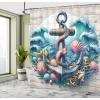 Ambesonne Cat Shower Curtain, Toasting Champagne Kitties Romantic Date Crescent Clouds Heart Balloons, Cloth Fabric Bathroom Decor Set with Hooks, 69″ W x 70″ L, Dark Night Blue Vermilion(Teal Pink and Coconut)