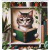 Ambesonne Cat Shower Curtain, Toasting Champagne Kitties Romantic Date Crescent Clouds Heart Balloons, Cloth Fabric Bathroom Decor Set with Hooks, 69″ W x 70″ L, Dark Night Blue Vermilion(Green Paprika Beige)