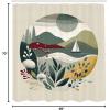 Ambesonne Cat Shower Curtain, Toasting Champagne Kitties Romantic Date Crescent Clouds Heart Balloons, Cloth Fabric Bathroom Decor Set with Hooks, 69″ W x 70″ L, Dark Night Blue Vermilion(Sage Green)