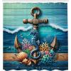 Ambesonne Cat Shower Curtain, Toasting Champagne Kitties Romantic Date Crescent Clouds Heart Balloons, Cloth Fabric Bathroom Decor Set with Hooks, 69″ W x 70″ L, Dark Night Blue Vermilion(Sea Blue Amber Teal)