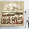 Ambesonne Cat Shower Curtain, Toasting Champagne Kitties Romantic Date Crescent Clouds Heart Balloons, Cloth Fabric Bathroom Decor Set with Hooks, 69″ W x 70″ L, Dark Night Blue Vermilion(Grey Yellow Dark Salmon)