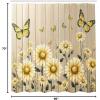 Ambesonne Cat Shower Curtain, Toasting Champagne Kitties Romantic Date Crescent Clouds Heart Balloons, Cloth Fabric Bathroom Decor Set with Hooks, 69″ W x 70″ L, Dark Night Blue Vermilion(Dark Green and Yellow)