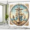 Ambesonne Cat Shower Curtain, Toasting Champagne Kitties Romantic Date Crescent Clouds Heart Balloons, Cloth Fabric Bathroom Decor Set with Hooks, 69″ W x 70″ L, Dark Night Blue Vermilion(Pale Brown and Soft Blue)