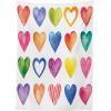 Ambesonne Grunge Tablecloth, Rainbow Color Heart Shapes Valentine’s Day Design Romantic His and Hers Theme, Dining Room Kitchen Rectangular Table Cover, 52″ X 70″, White Black