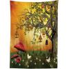 Ambesonne Love Tablecloth, Hearts Pattern in Modern Style Valentine’s Day Ornate Happiness Warm Feelings, Rectangular Table Cover for Dining Room Kitchen Decor, 60″ X 84″, White Ruby(Orange)