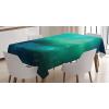 Ambesonne Love Tablecloth, Hearts Pattern in Modern Style Valentine’s Day Ornate Happiness Warm Feelings, Rectangular Table Cover for Dining Room Kitchen Decor, 60″ X 84″, White Ruby(Teal Navy)