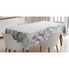 Ambesonne Love Tablecloth, Hearts Pattern in Modern Style Valentine’s Day Ornate Happiness Warm Feelings, Rectangular Table Cover for Dining Room Kitchen Decor, 60″ X 84″, White Ruby(Grey Blue)