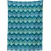 Ambesonne Love Tablecloth, Hearts Pattern in Modern Style Valentine’s Day Ornate Happiness Warm Feelings, Rectangular Table Cover for Dining Room Kitchen Decor, 60″ X 84″, White Ruby(Turquoise Blue)