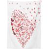 Ambesonne Love Tablecloth, Hearts Pattern in Modern Style Valentine’s Day Ornate Happiness Warm Feelings, Rectangular Table Cover for Dining Room Kitchen Decor, 60″ X 84″, White Ruby(Coral Ruby)