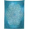 Ambesonne Love Tablecloth, Hearts Pattern in Modern Style Valentine’s Day Ornate Happiness Warm Feelings, Rectangular Table Cover for Dining Room Kitchen Decor, 60″ X 84″, White Ruby(Blue Turquoise)