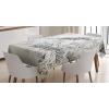 Ambesonne Love Tablecloth, Hearts Pattern in Modern Style Valentine’s Day Ornate Happiness Warm Feelings, Rectangular Table Cover for Dining Room Kitchen Decor, 60″ X 84″, White Ruby(Black Ecru)