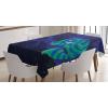 Ambesonne Love Tablecloth, Hearts Pattern in Modern Style Valentine’s Day Ornate Happiness Warm Feelings, Rectangular Table Cover for Dining Room Kitchen Decor, 60″ X 84″, White Ruby(Purple Green)