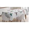 Ambesonne Love Tablecloth, Hearts Pattern in Modern Style Valentine’s Day Ornate Happiness Warm Feelings, Rectangular Table Cover for Dining Room Kitchen Decor, 60″ X 84″, White Ruby(Purple Yellow)