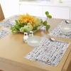 Ambesonne Romantic Place Mats Set of 4, I Love You Words Hearts Romance Couple Valentine Plain Backdrop, Washable Fabric Placemats for Dining Table, Standard Size, Scarlet White