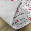 Ambesonne Romantic Place Mats Set of 4, I Love You Words Hearts Romance Couple Valentine Plain Backdrop, Washable Fabric Placemats for Dining Table, Standard Size, Scarlet White