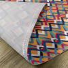 Ambesonne Valentine Place Mats Set of 4, Different Types of Heart Shapes Romance Love Theme Watercolor Striped Art, Washable Fabric Placemats for Dining Table, Standard Size, White Black(Orange Blue)