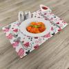 Ambesonne Valentine Place Mats Set of 4, Different Types of Heart Shapes Romance Love Theme Watercolor Striped Art, Washable Fabric Placemats for Dining Table, Standard Size, White Black(White Black)