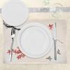 Ambesonne Valentine Place Mats Set of 4, Different Types of Heart Shapes Romance Love Theme Watercolor Striped Art, Washable Fabric Placemats for Dining Table, Standard Size, White Black(Coral Black)