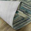 Ambesonne Valentine Place Mats Set of 4, Different Types of Heart Shapes Romance Love Theme Watercolor Striped Art, Washable Fabric Placemats for Dining Table, Standard Size, White Black(Green and Beige)