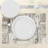 Ambesonne Valentine Place Mats Set of 4, Different Types of Heart Shapes Romance Love Theme Watercolor Striped Art, Washable Fabric Placemats for Dining Table, Standard Size, White Black(Green Beige)