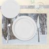 Ambesonne Valentine Place Mats Set of 4, Different Types of Heart Shapes Romance Love Theme Watercolor Striped Art, Washable Fabric Placemats for Dining Table, Standard Size, White Black(Brown White)