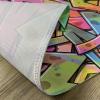 Ambesonne Valentine Place Mats Set of 4, Different Types of Heart Shapes Romance Love Theme Watercolor Striped Art, Washable Fabric Placemats for Dining Table, Standard Size, White Black(Pink Green)