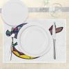 Ambesonne Valentine Place Mats Set of 4, Different Types of Heart Shapes Romance Love Theme Watercolor Striped Art, Washable Fabric Placemats for Dining Table, Standard Size, White Black(Multicolor)