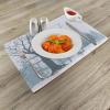 Ambesonne Valentine Place Mats Set of 4, Different Types of Heart Shapes Romance Love Theme Watercolor Striped Art, Washable Fabric Placemats for Dining Table, Standard Size, White Black(Charcoal Grey Black)