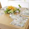 Ambesonne Valentine Place Mats Set of 4, Different Types of Heart Shapes Romance Love Theme Watercolor Striped Art, Washable Fabric Placemats for Dining Table, Standard Size, White Black(Orange Pale Green Black)