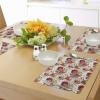 Ambesonne Valentine Place Mats Set of 4, Different Types of Heart Shapes Romance Love Theme Watercolor Striped Art, Washable Fabric Placemats for Dining Table, Standard Size, White Black(Pink Orange)