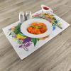 Ambesonne Valentine Place Mats Set of 4, Different Types of Heart Shapes Romance Love Theme Watercolor Striped Art, Washable Fabric Placemats for Dining Table, Standard Size, White Black(Shamrock Green)