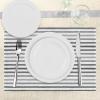 Ambesonne Valentine Place Mats Set of 4, Different Types of Heart Shapes Romance Love Theme Watercolor Striped Art, Washable Fabric Placemats for Dining Table, Standard Size, White Black(White Grey)