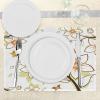 Ambesonne Valentine Place Mats Set of 4, Different Types of Heart Shapes Romance Love Theme Watercolor Striped Art, Washable Fabric Placemats for Dining Table, Standard Size, White Black(Orange Pale Green Black)