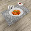 Ambesonne Valentine Place Mats Set of 4, Different Types of Heart Shapes Romance Love Theme Watercolor Striped Art, Washable Fabric Placemats for Dining Table, Standard Size, White Black(Seafoam Grey)